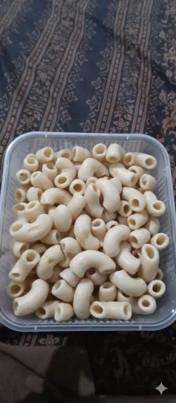 Makroni delon hijau tidak pedas